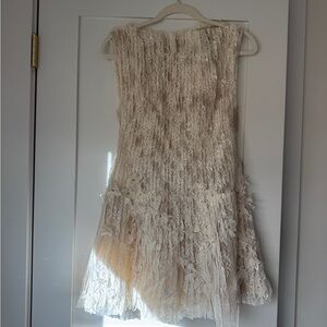 Elegant Lace Mini Dress in Cream